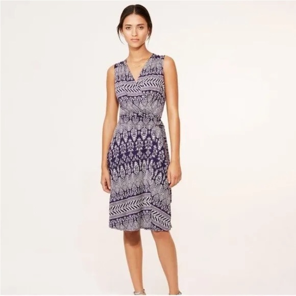 Tory Burch Silk Bend Floral Print Wrap Surplice Dress - Picture 3 of 13